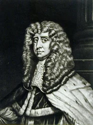 Ritratto di Robert Bruce, Conte di Ailesbury, inciso da Richard Earlom e Charles Turner da Illustrious Characters in British History